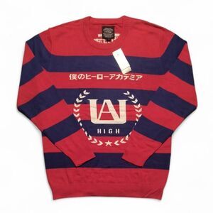 My Hero Academia Striped Crew Neck Sweater